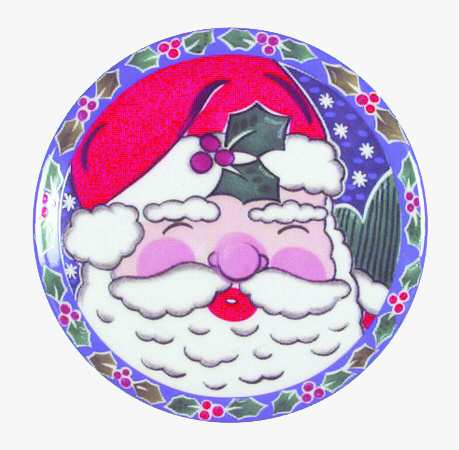 Santa's Glow Round Box & Lid