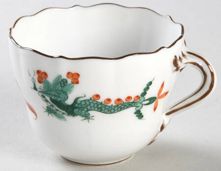 Dragon Green (Red Dot Accent) Flat Demitasse Cup
