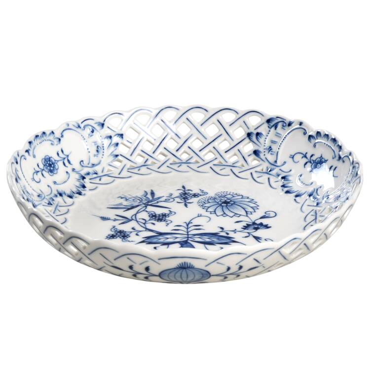 Blue Onion (Pierced, No Trim) 8" Pierced Round Bowl