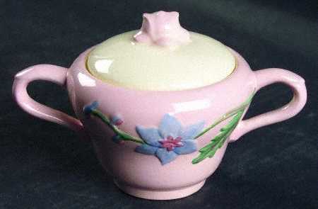 Delphinium Pink Sugar Bowl & Lid