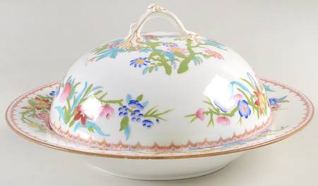 Cuckoo (Smooth, White, Globe Bks) Muffin Dish & Lid