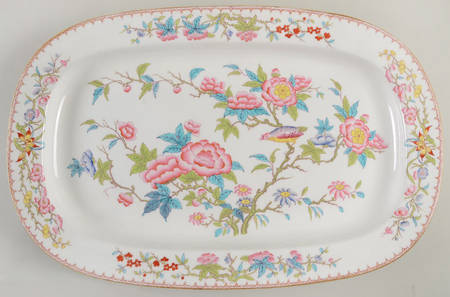 Cuckoo (Smooth, White, Globe Bks) 22" Oval Serving Platter