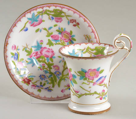 Cuckoo (Smooth, White, Globe Bks) Chocolate Cup & Saucer Set