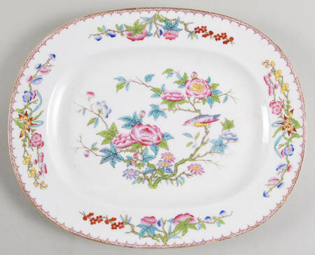 Cuckoo (Smooth, White, Globe Bks) 12" Oval Serving Platter