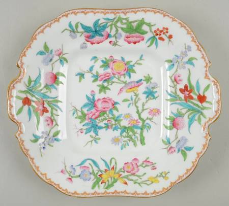 Cuckoo (Smooth, White, Globe Bks) Handled Cake Plate