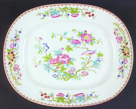 Cuckoo (Smooth, White, Globe Bks) 17" Oval Serving Platter