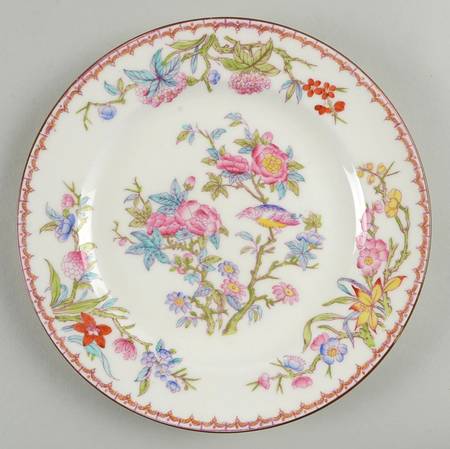 Cuckoo (Smooth, White, Globe Bks) Luncheon Plate