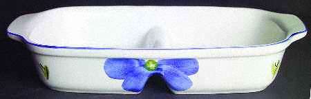 Italian Daisy Rectangular Divided Vegetable Bowl