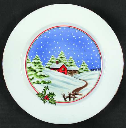 The Night Before Christmas Salad Plate by Meiwa
