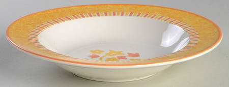 Spring Court Rust Large Rim Soup Bowl