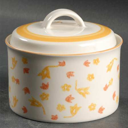 Spring Court Rust Sugar Bowl & Lid