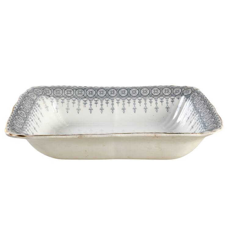 Premiere Blue Gray 10" Rectangular Vegetable Bowl by John Maddock & Sons
