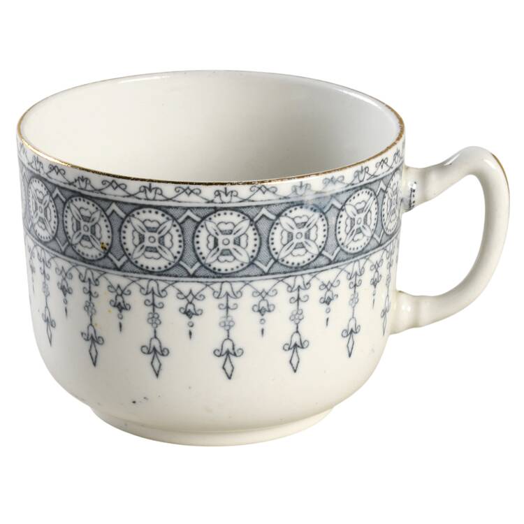 Premiere Blue Gray Flat Cup by John Maddock & Sons
