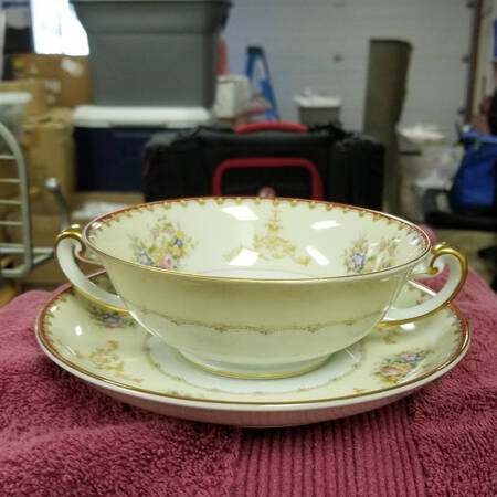 MEI643 Cream Soup Bowl & Saucer Set