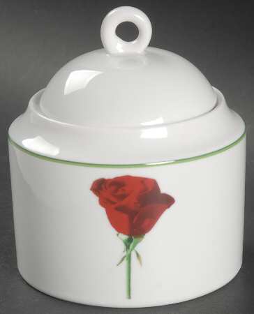 Romantic Rose Sugar Bowl & Lid