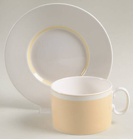 Coronet Amber Flat Cup & Saucer Set