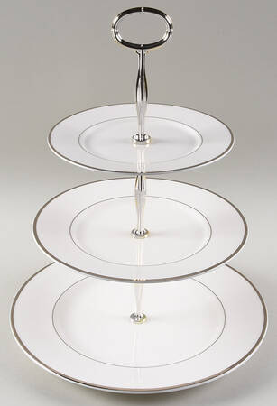 Cameo Platinum 13 7/8"-14 1/4" 3-Tiered Serving Tray(DP,SP,BB) HC