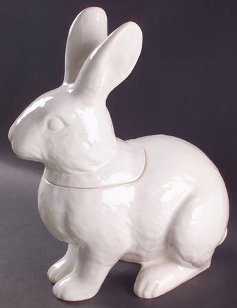 Antique White (Not Bone) Figural Centerpiece with Lid