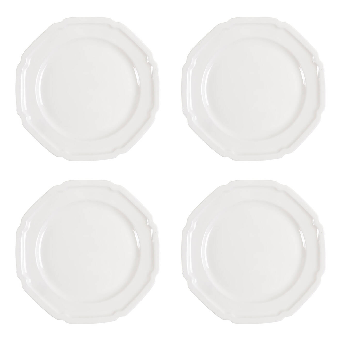 Antique White (Not Bone) Dinner Plate - Set of 4