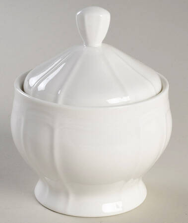 Antique White (Not Bone) Sugar Bowl & Lid