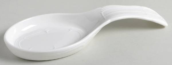 Antique White (Not Bone) Spoon Rest/Holder (Holds 1 Spoon)
