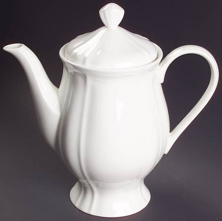 Antique White (Not Bone) Coffee Pot & Lid