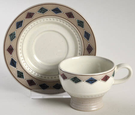 Terrazzo Footed Demitasse Cup & Saucer Set