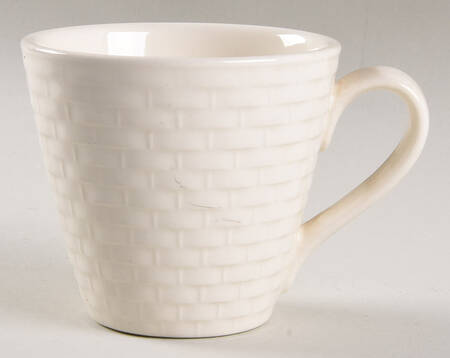 Wicker White Flat Cup