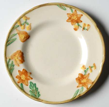 Delphinium Orange Bread & Butter Plate