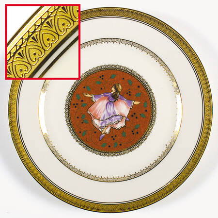 Twelve Days of Christmas Gold Luncheon Plate