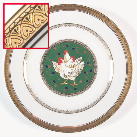 Twelve Days of Christmas Gold Luncheon Plate