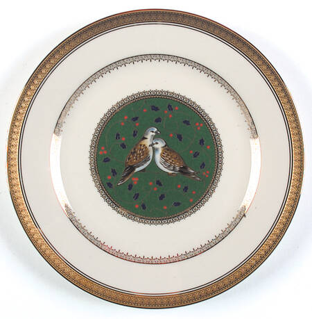 Twelve Days of Christmas Gold Luncheon Plate
