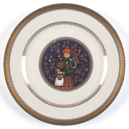 Twelve Days of Christmas Gold Luncheon Plate