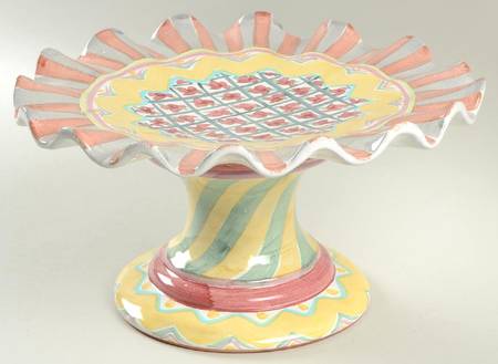 Rose Cottage 12" Diameter Pedestal Cake Stand