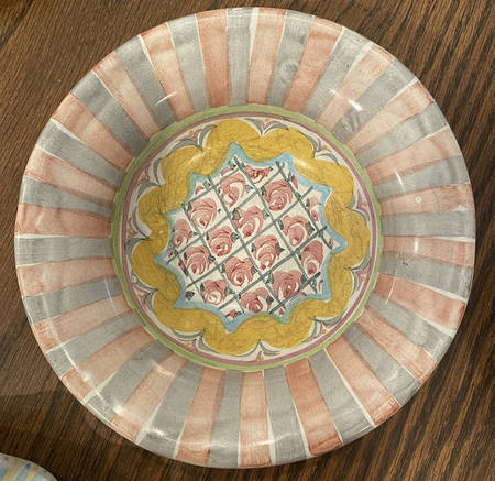 Rose Cottage Rim Fruit/Dessert (Sauce) Bowl