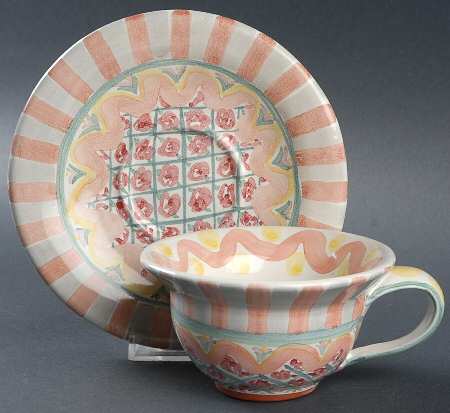 Rose Cottage Flat Cup & Saucer Set