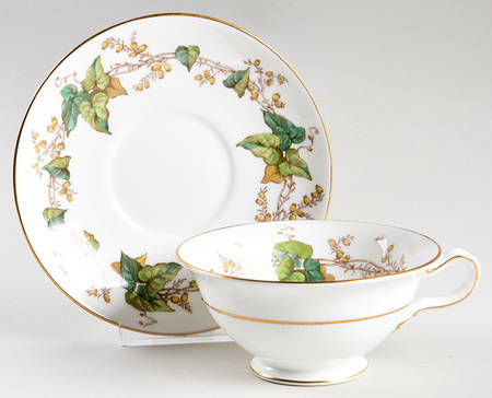 Lothian (Globe Backstamp) Footed Cup & Saucer Set