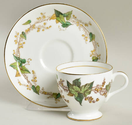 Lothian (Globe Backstamp) Footed Demitasse Cup & Saucer Set