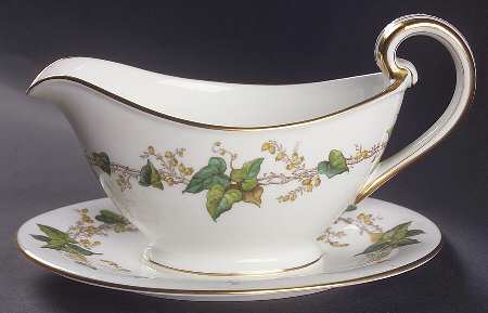 Lothian (Globe Backstamp) Gravy Boat with Attached Underplate