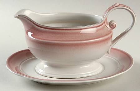 Peach Gravy Boat & Underplate by Mikasa