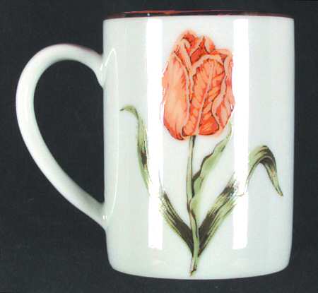 Golden Leaf Floral Mug