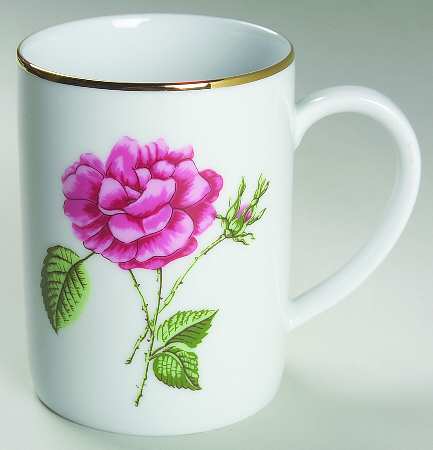 Golden Leaf Floral Mug