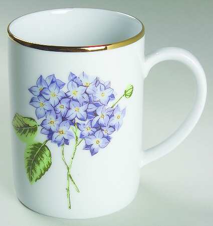 Golden Leaf Floral Mug