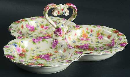 MMJ8 3-Part Relish with Center Ceramic Handle