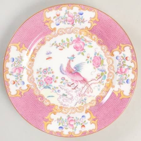 Cockatrice Pink (Smooth, Globe Backstamp) Salad Plate