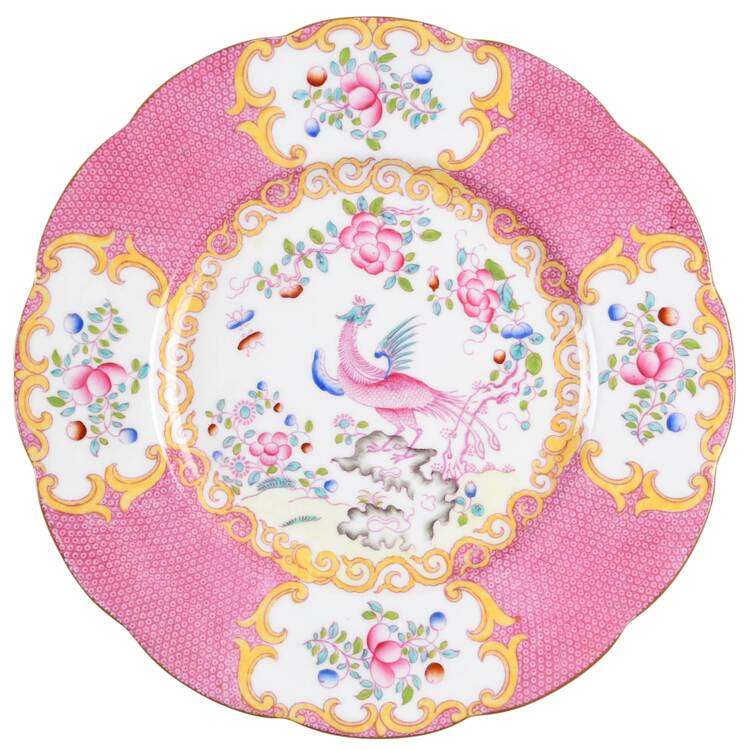 Cockatrice Pink (Smooth, Globe Backstamp) Luncheon Plate by Minton