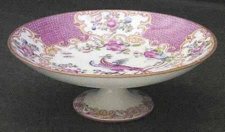 Cockatrice Pink (Smooth, Globe Backstamp) Round Compote (Height X Width)
