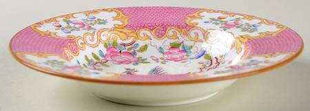 Cockatrice Pink (Smooth, Globe Backstamp) Rim Fruit/Dessert (Sauce) Bowl