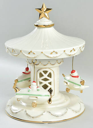 Holiday Elegance Carousel Musical Centerpiece
