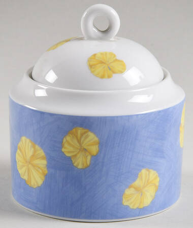 Pansy Blue Sugar Bowl & Lid